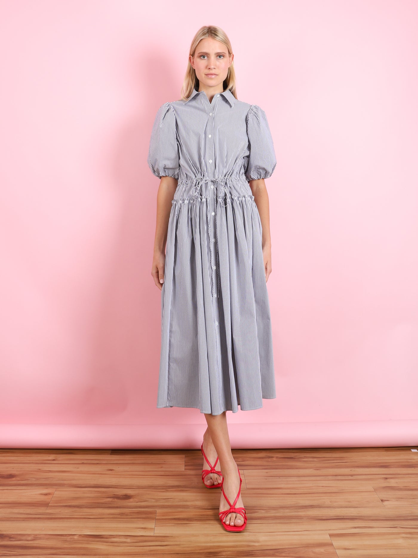 STRIPE DRESS IN BLUE
