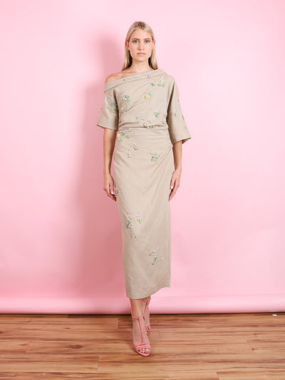 BOWERY EMBROIDERED DRESS