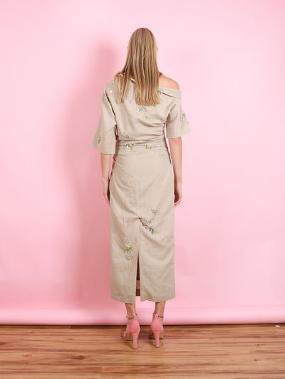 BOWERY EMBROIDERED DRESS