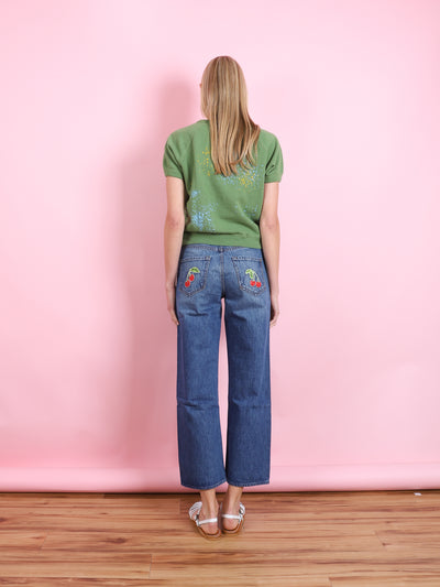 DODGER ANKLE JEAN IN GREEN THUMB