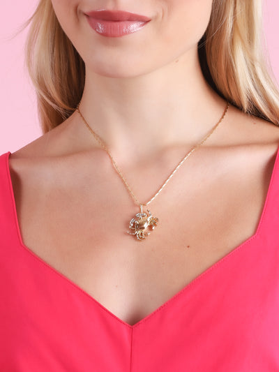 MEDIUM CANCER ZODIAC PENDANT NECKLACE