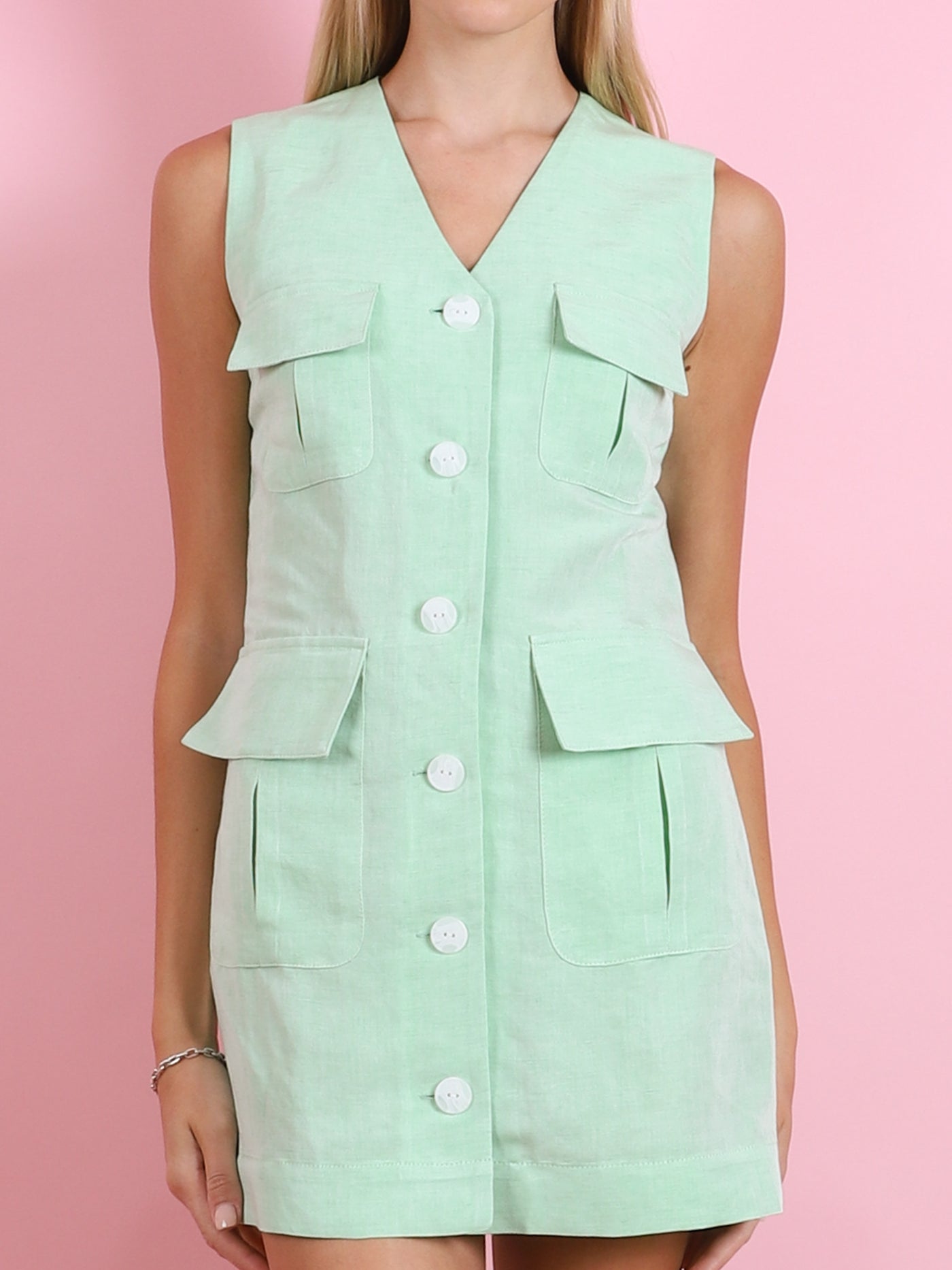 Vest Mini Dress in Green