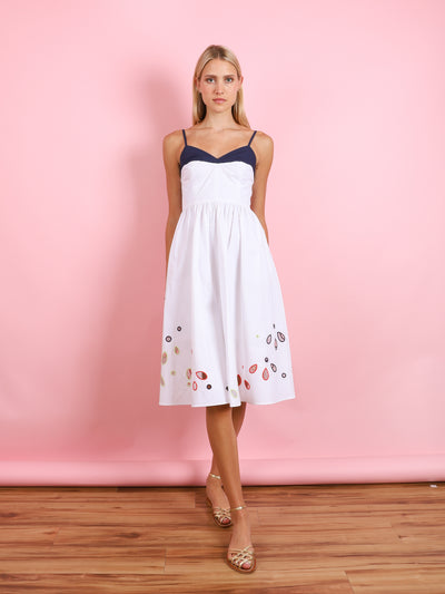 THE UNDRESS IN EYELET COTTON POPLIN