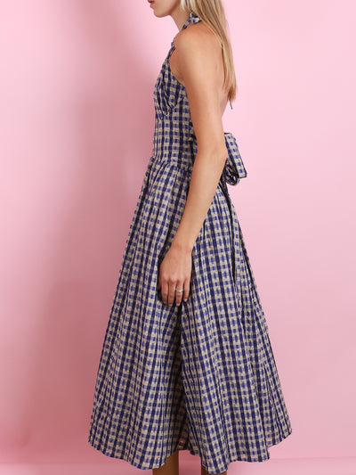 Halter in the Name of Love Seersucker Dress