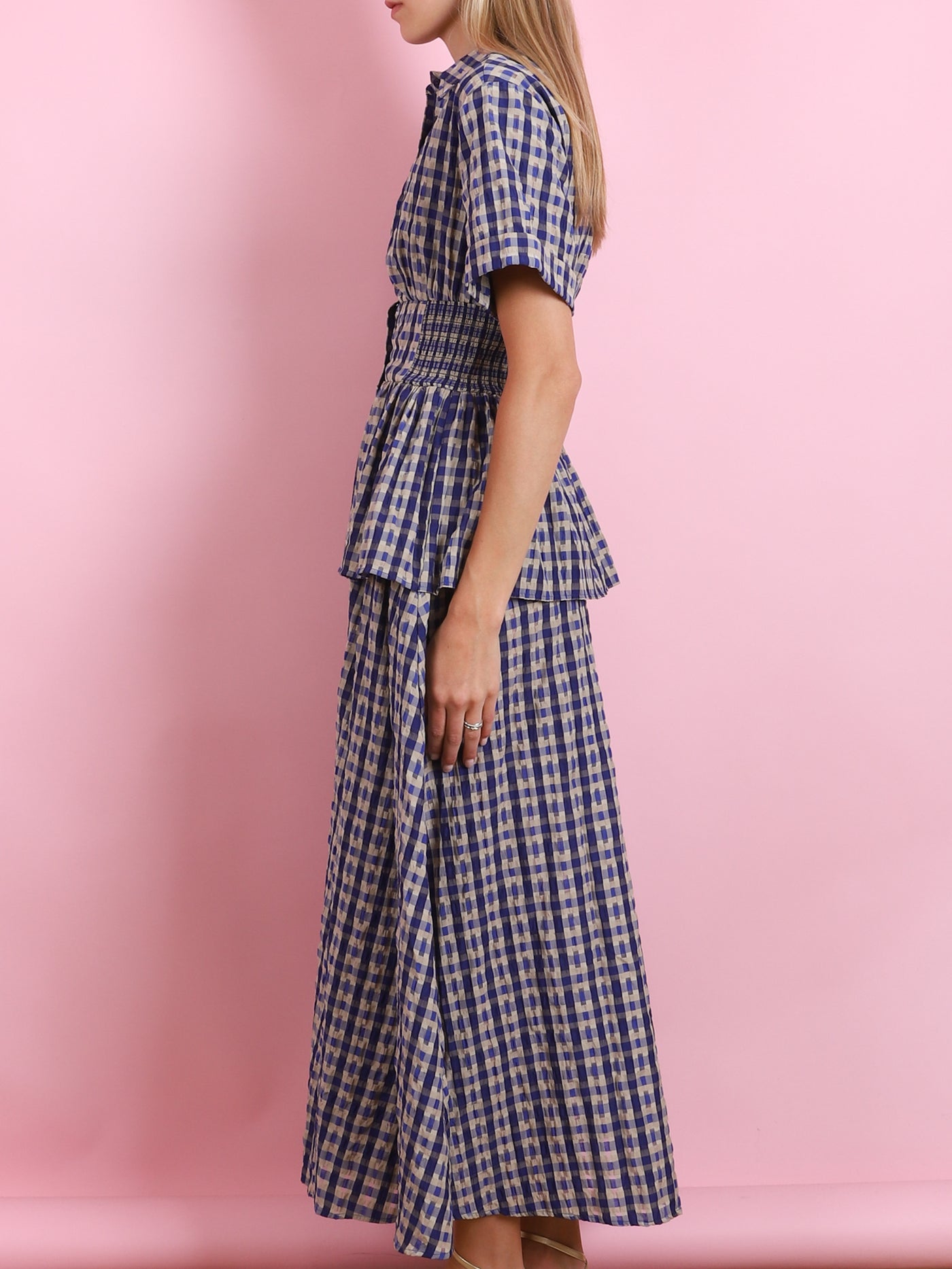 BOOGIE WOOGIE BUGLE BOY DRESS SEERSUCKER CHECK