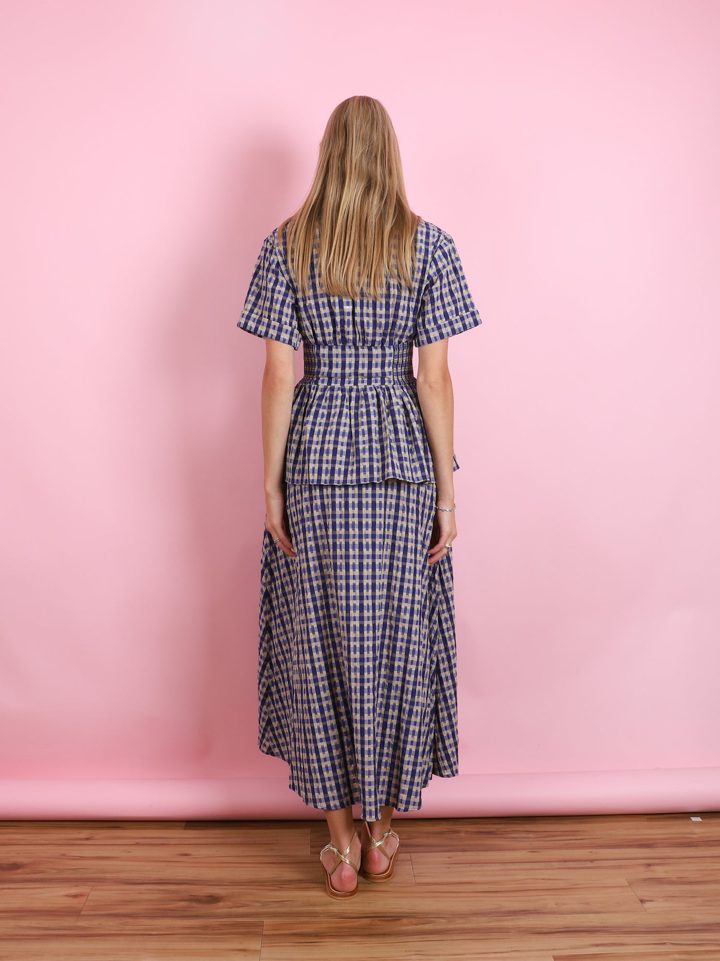 BOOGIE WOOGIE BUGLE BOY DRESS SEERSUCKER CHECK