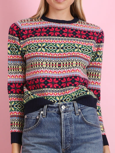 Multi Fair Isle Crew Sweater