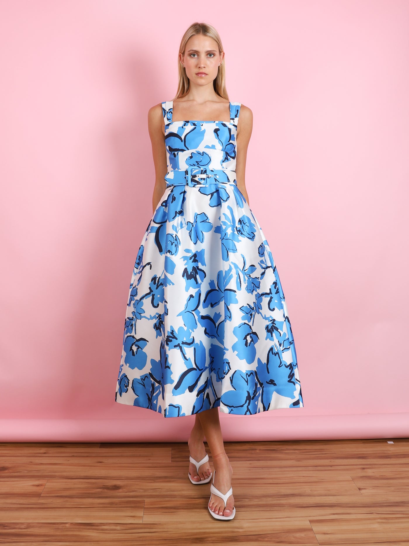 【REBECCA VALLANCE】Sapphira Midi Dress スクープネックミディ Sapphira Midi – CabanaCanary
