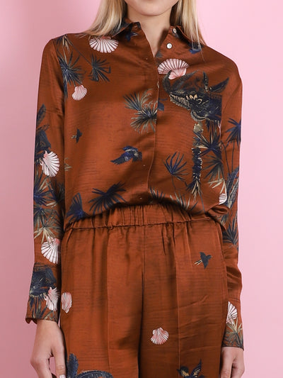 SACRED FOREST SATIN SHIRT