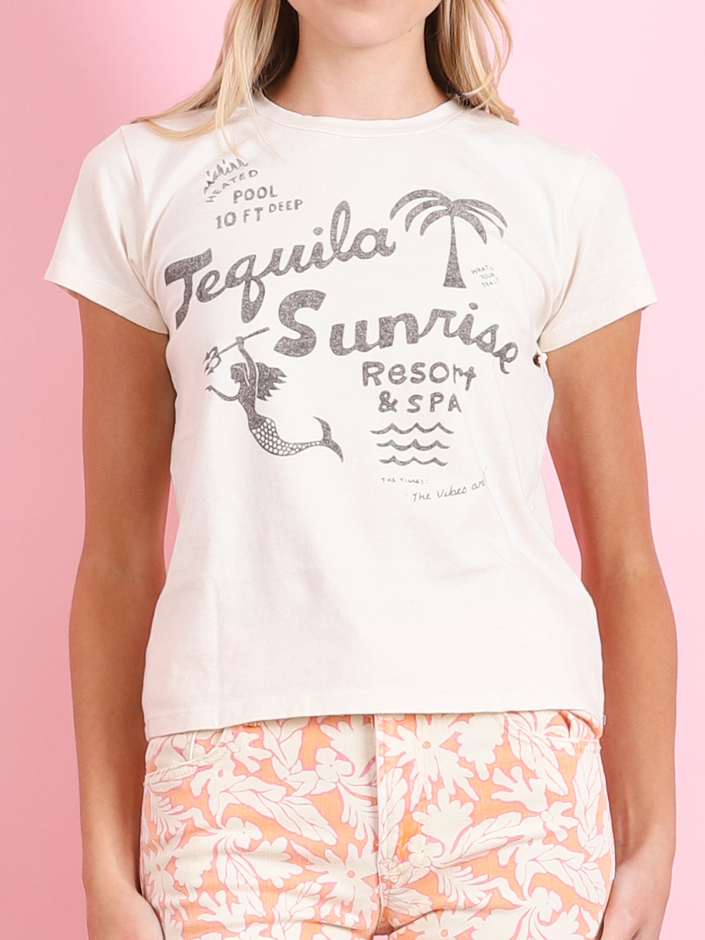 THE BOXY GOODIE GOODIE TEE IN TEQUILA SUNRISE