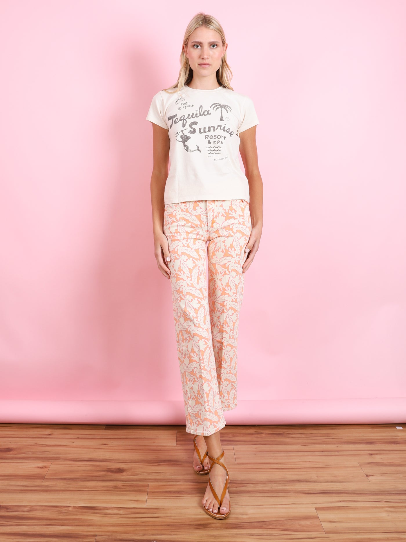 THE BOXY GOODIE GOODIE TEE IN TEQUILA SUNRISE