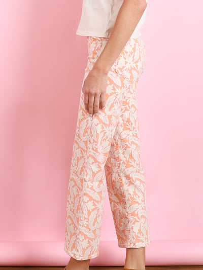 MID-RISE RAMBLER ZIP ANKLE DENIM IN CORAL REEF