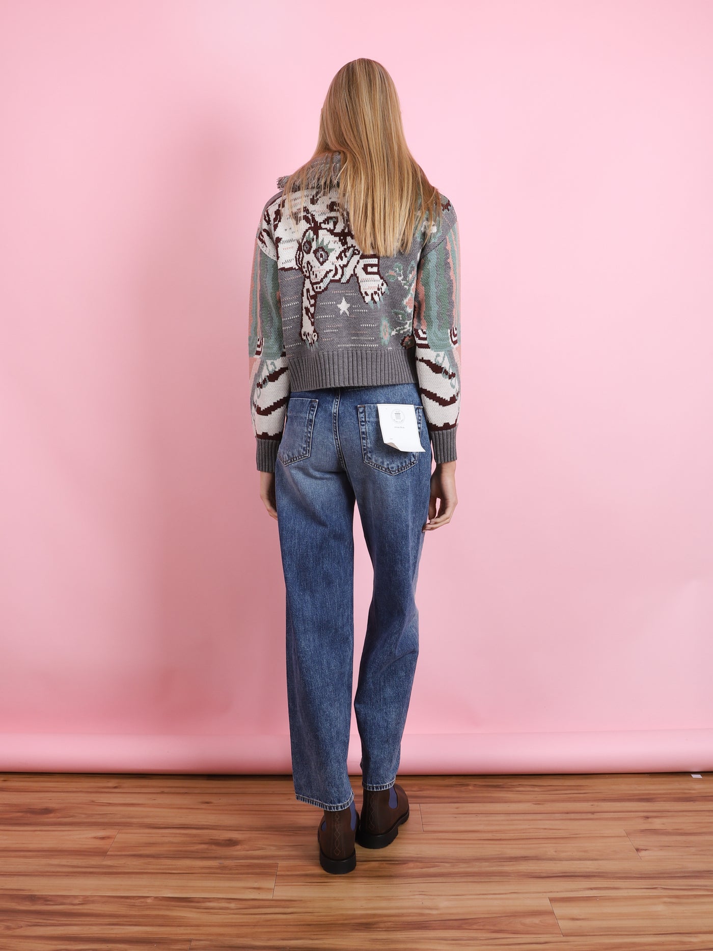 JACQUARD BOMBER CARDIGAN