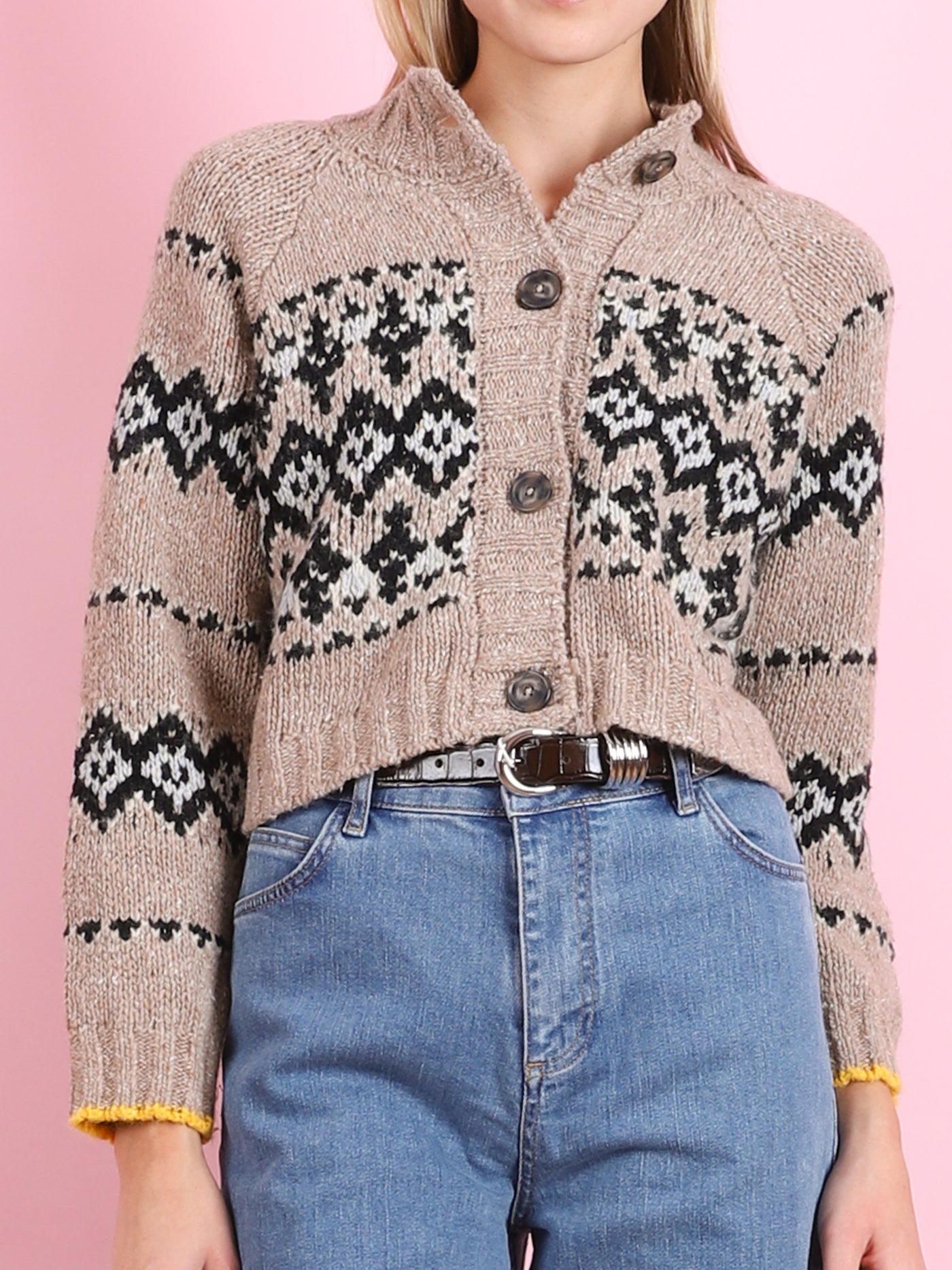 DAMAS PRINT CARDIGAN