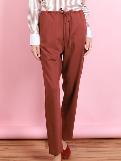 WOOL TWILL ELASTIC PANT