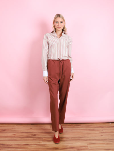 WOOL TWILL ELASTIC PANT