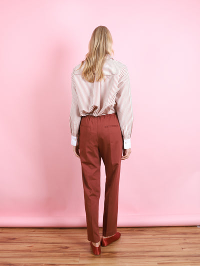 WOOL TWILL ELASTIC PANT