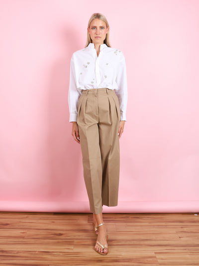 EMBELLISHED WHITE BUTTON DOWN