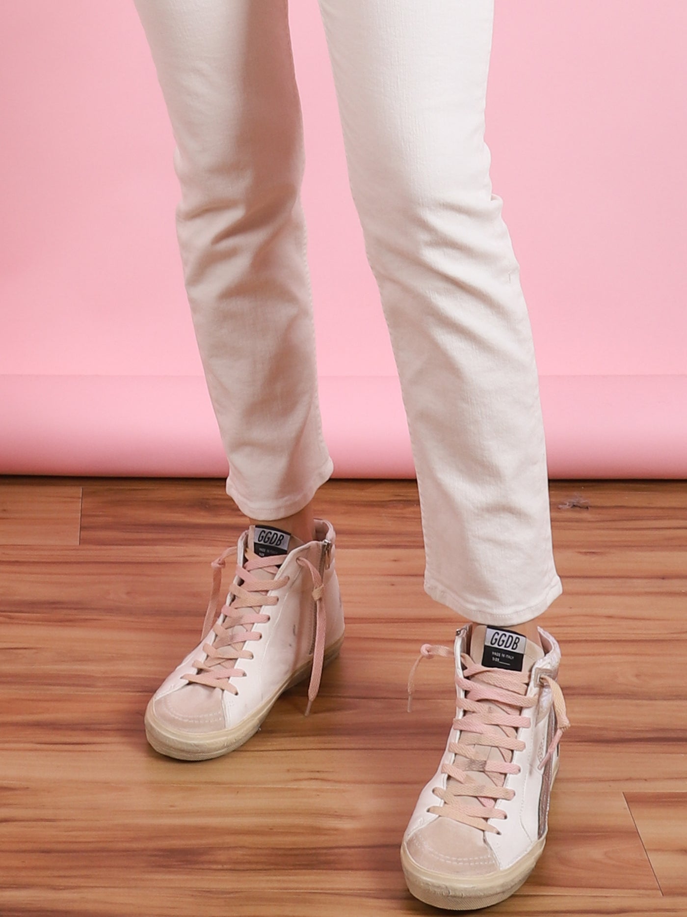Nappa Leather & Macramé Slide Sneaker