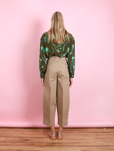 SILK BUTTON DOWN PRINTED SHIRT