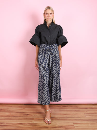PUFF SLEEVE DROP SHOULDER BLOUSE
