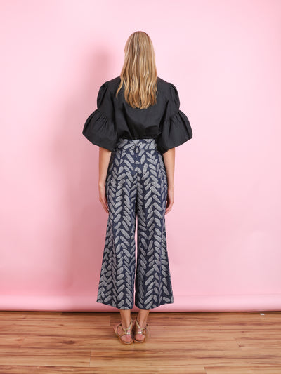 PUFF SLEEVE DROP SHOULDER BLOUSE