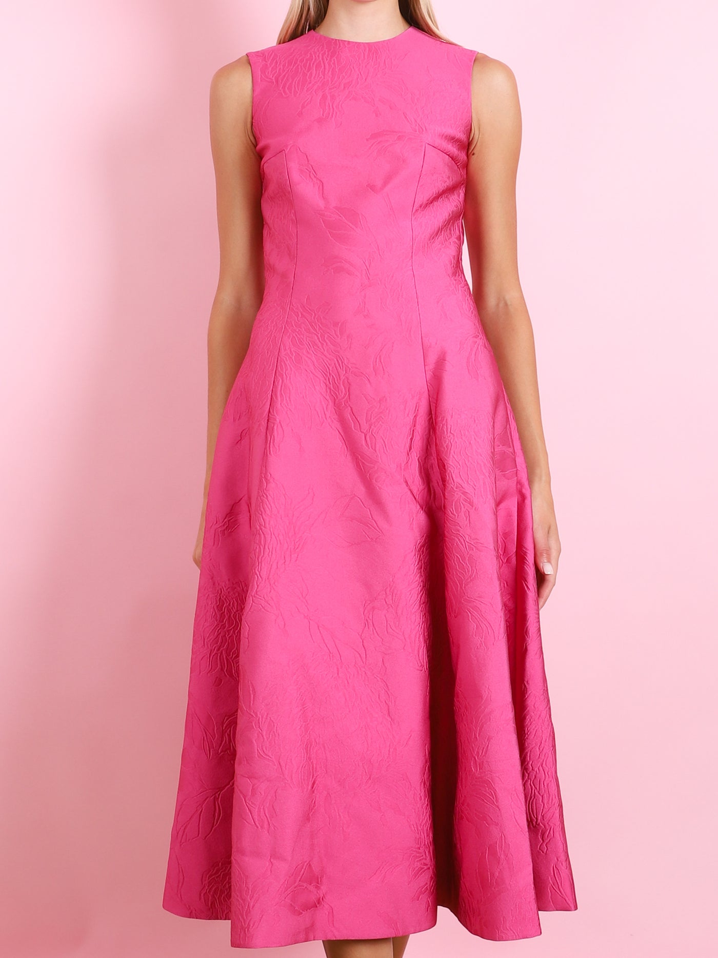 MARA EMBOSSED CLOQUE DRESS