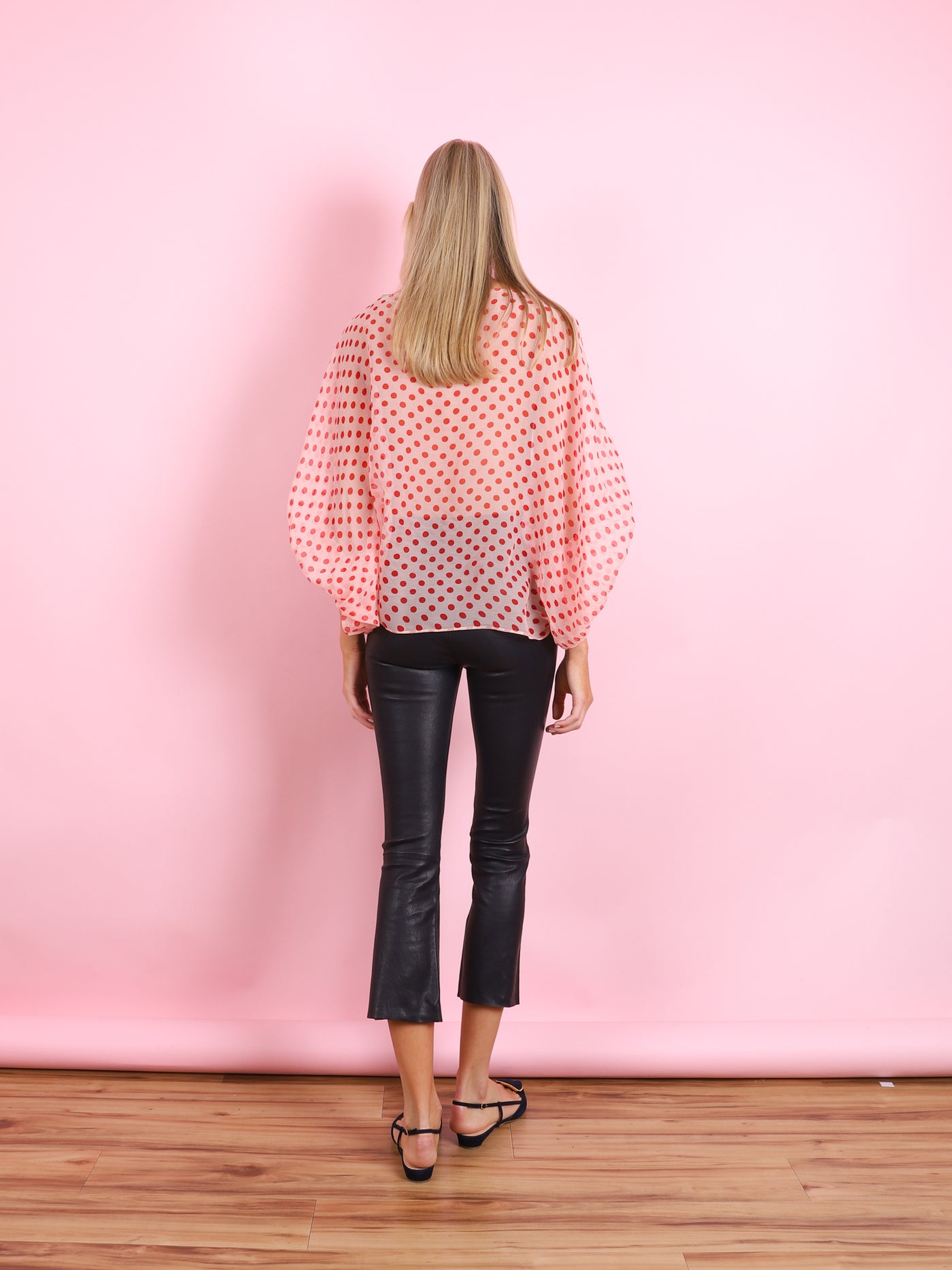 PINK & RED POLKA DOT TOP