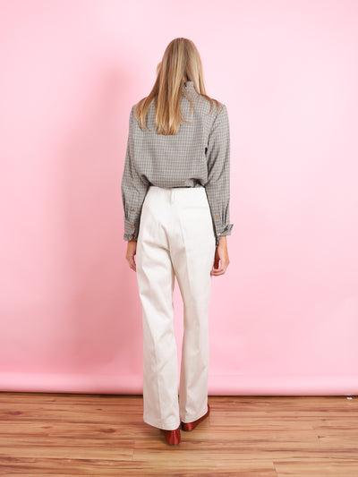 COTTON STRAIGHT LEG PANTS