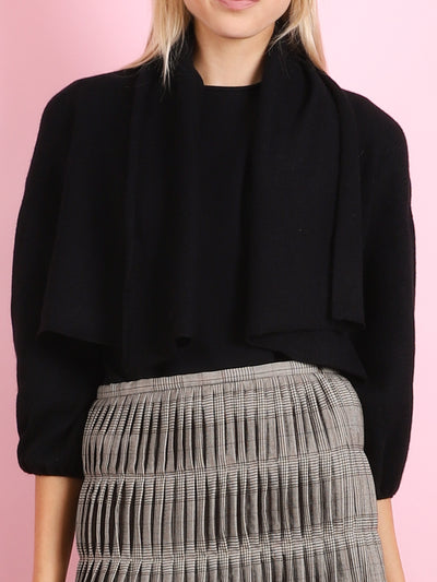 BLACK LONG SLEEVE CARDI