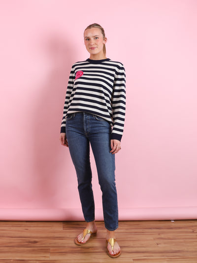 Stripe Love Crew Sweater