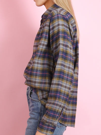 FLANNEL CELESTE TOP