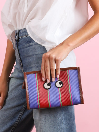 EYES STRIPED POUCH
