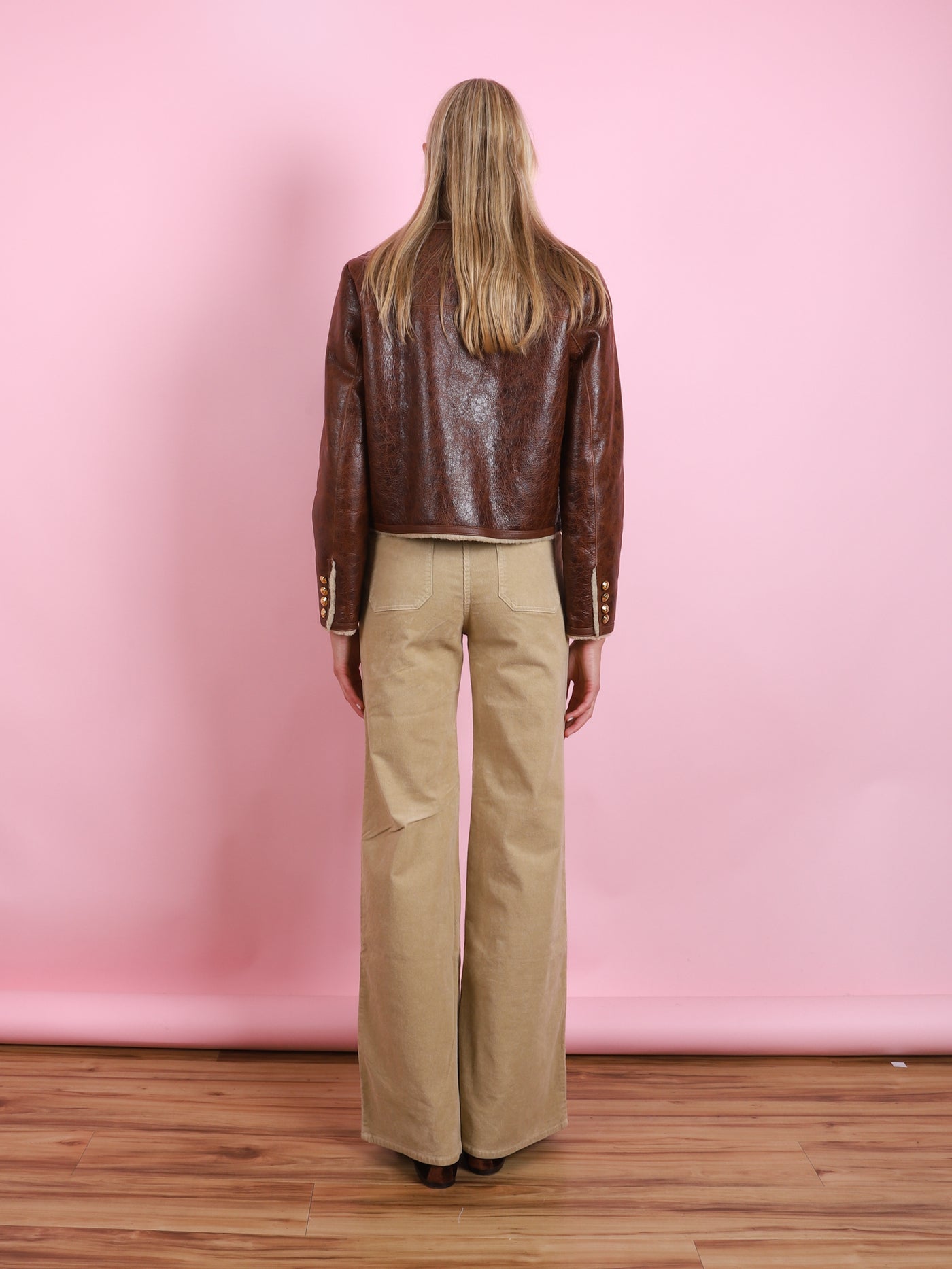 ZANIE SHORT SHEARLING COAT