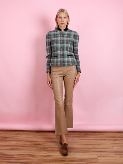GREEN & GREY PLAID ANNABELLE JADE BLAZER