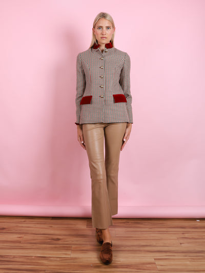 MULTICOLOR PLAID CAMILLE ROSSO BLAZER