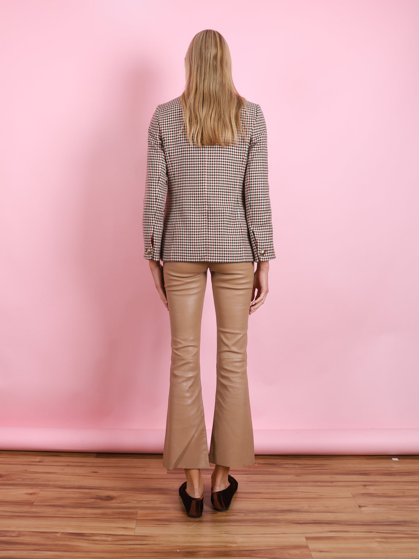 MULTICOLOR PLAID CAMILLE ROSSO BLAZER