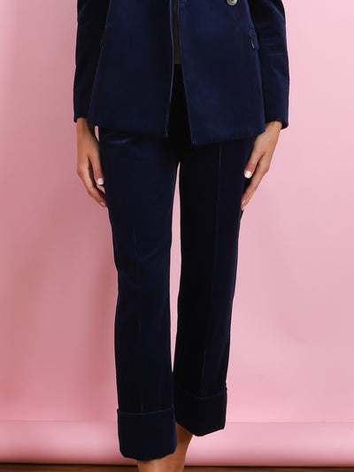 MAURA Z VELVET NAVY PANT
