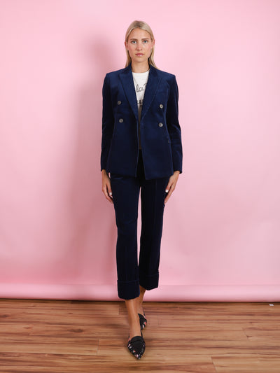 BICE 945 NAVY VELVET BLAZER
