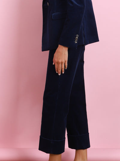 MAURA Z VELVET NAVY PANT