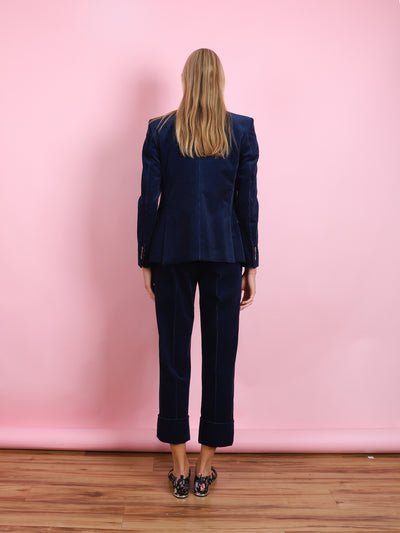 BICE 945 NAVY VELVET BLAZER