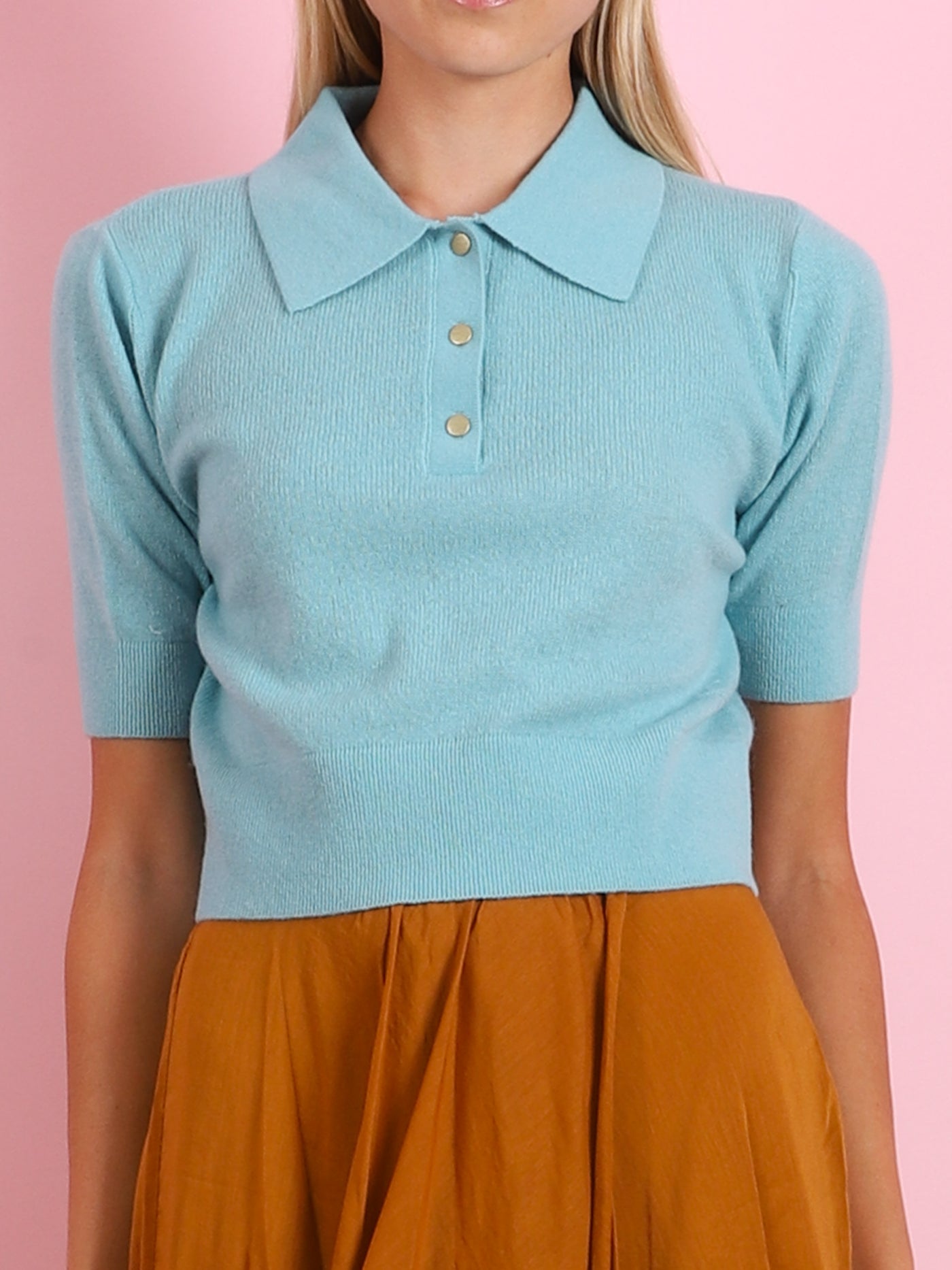 BRUSHED CASHMERE & WOOL SLIM FIT POLO