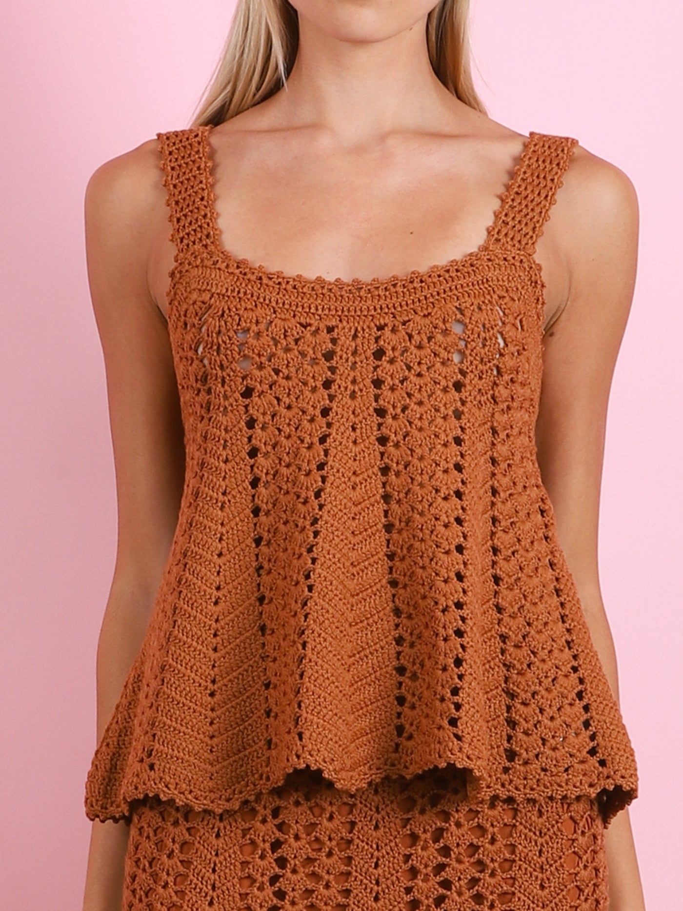 MERINO CROCHET TANK TOP