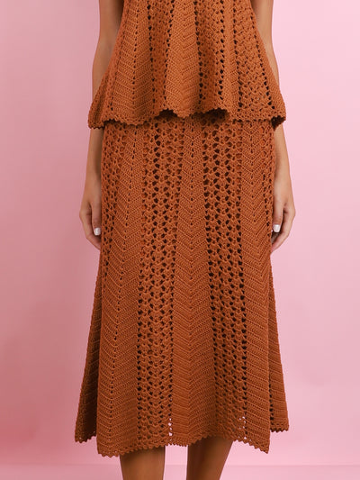 MERINO CROCHET SKIRT