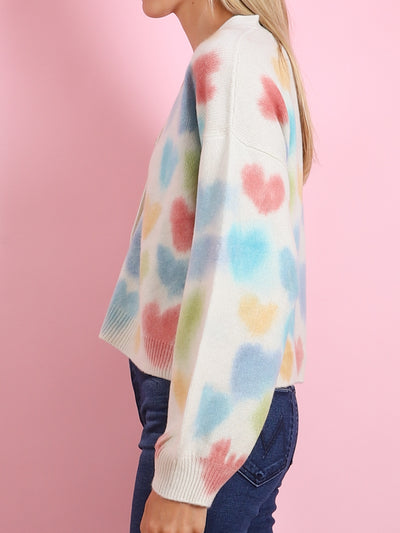 Hearts Dye Crop Cardigan