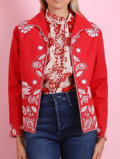 FRANCIS POPPY BANDANA JACKET