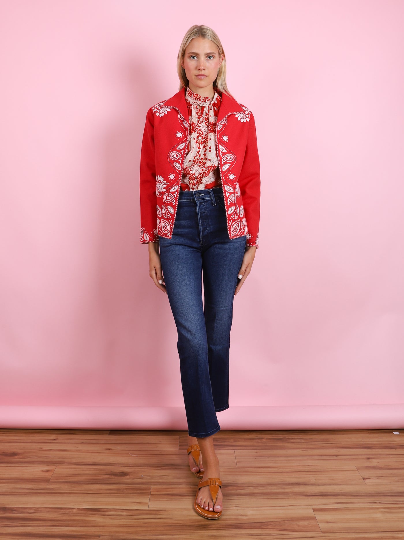 FRANCIS POPPY BANDANA JACKET