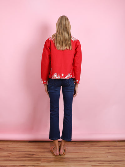 FRANCIS POPPY BANDANA JACKET