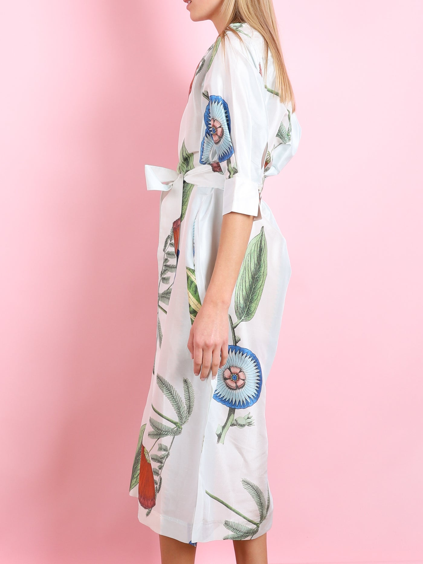 GRAND FLORAL COLUMN DRESS