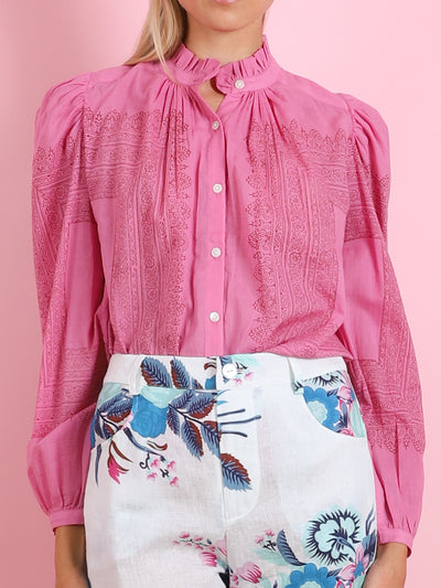 ANNABEL FUCHSIA TILE SHIRT